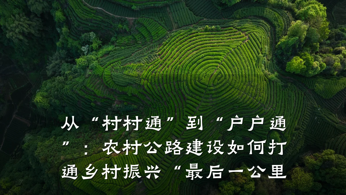 从“村村通”到“户户通”：农村公路建设如何打通乡村振兴“最后一公里