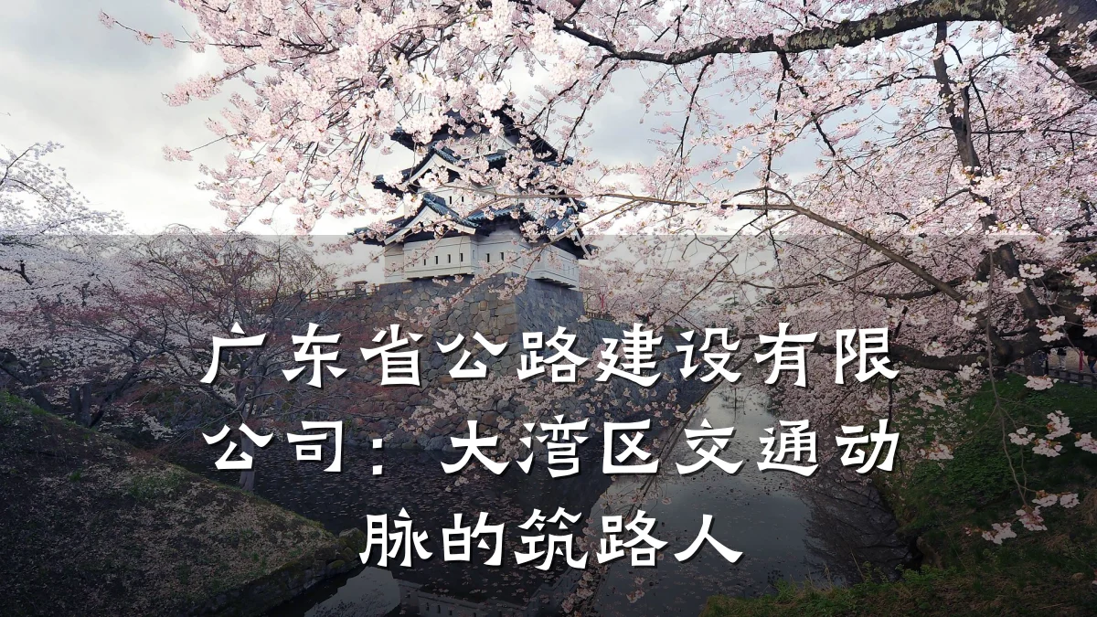 广东省公路建设有限公司：大湾区交通动脉的筑路人