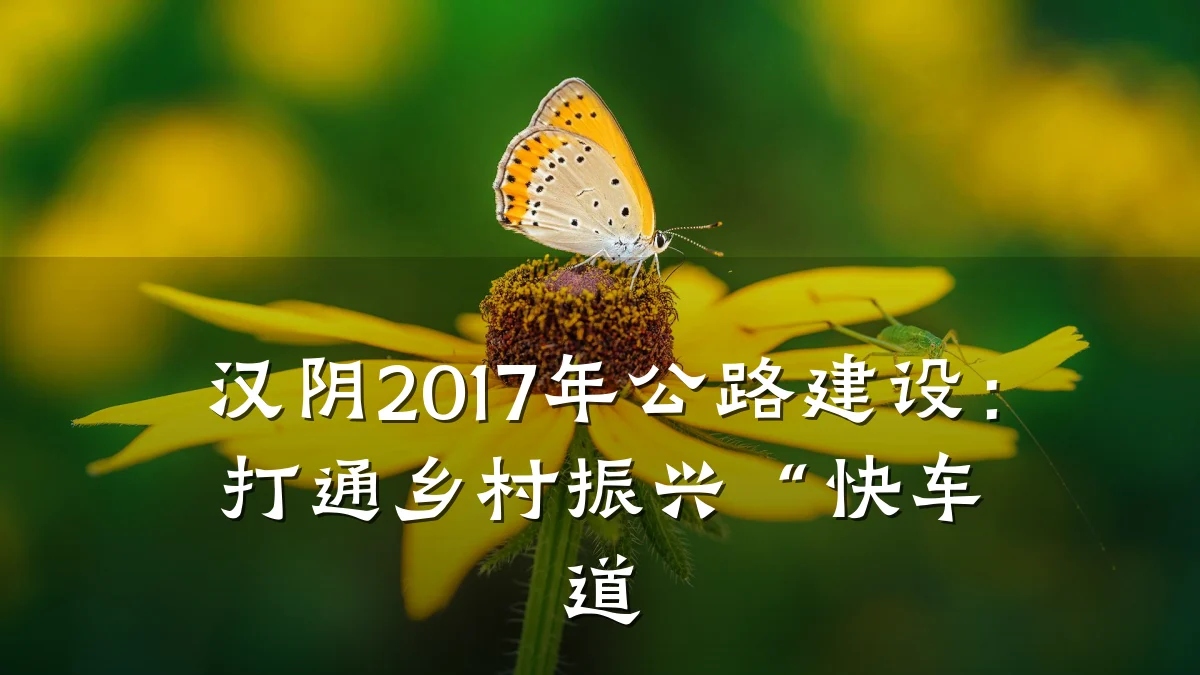 汉阴2017年公路建设:打通乡村振兴“快车道