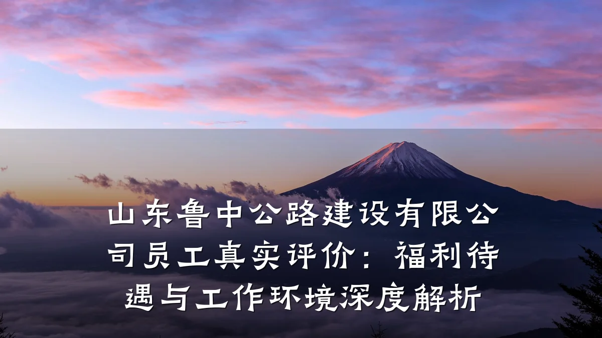 山东鲁中公路建设有限公司员工真实评价：福利待遇与工作环境深度解析