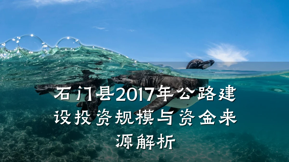 石门县2017年公路建设投资规模与资金来源解析