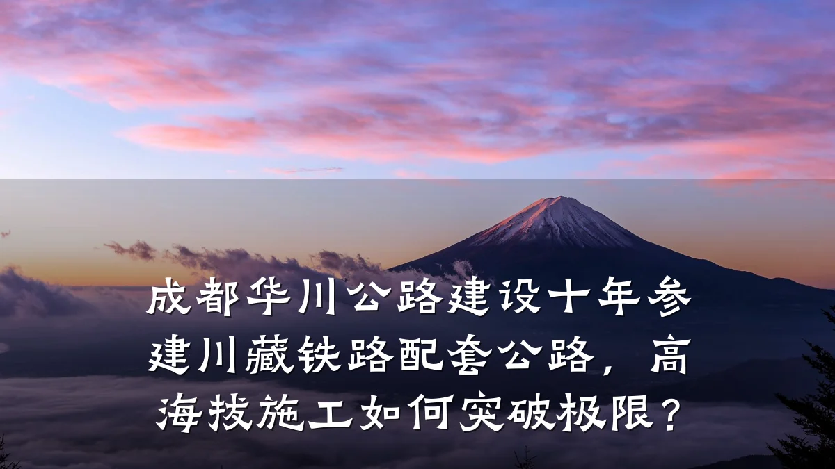 成都华川公路建设十年参建川藏铁路配套公路，高海拔施工如何突破极限？