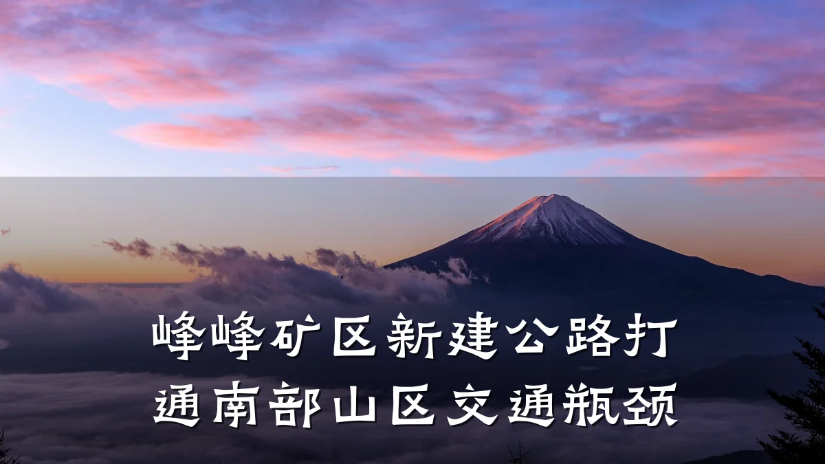 峰峰矿区新建公路打通南部山区交通瓶颈