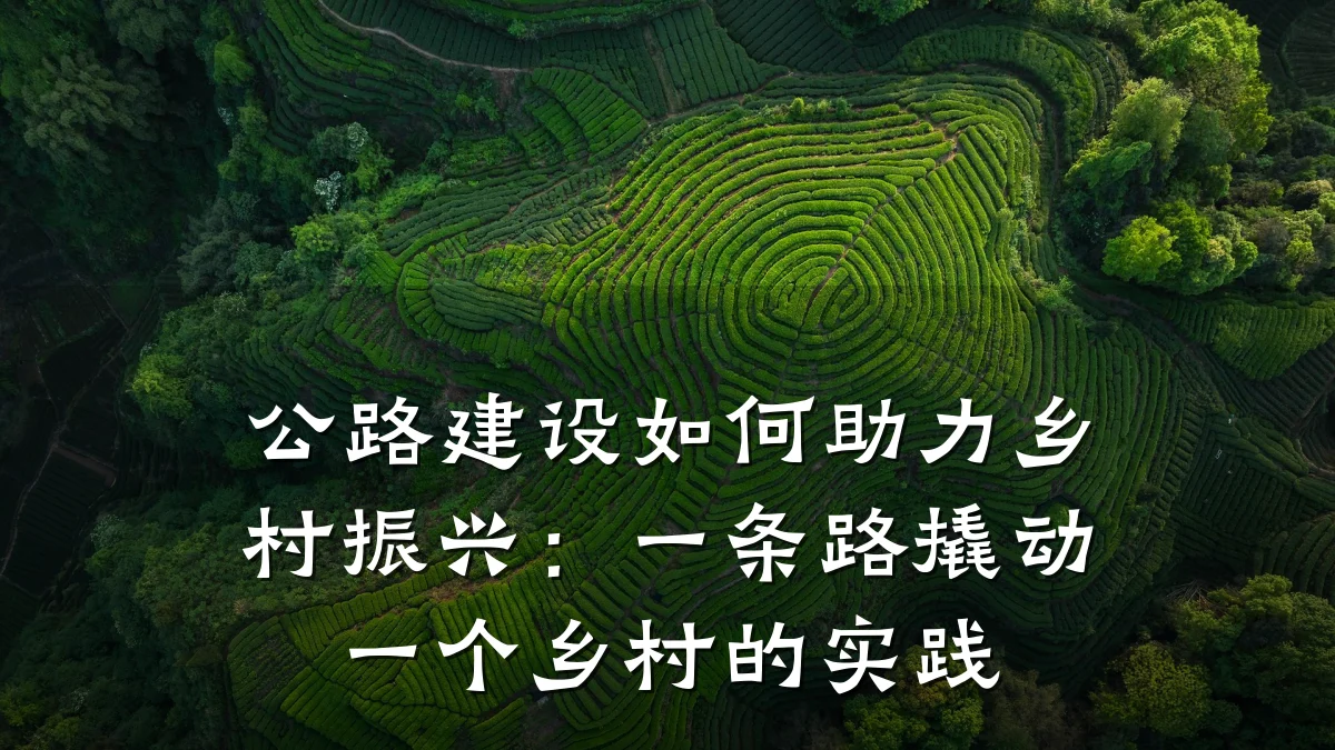 公路建设如何助力乡村振兴：一条路撬动一个乡村的实践