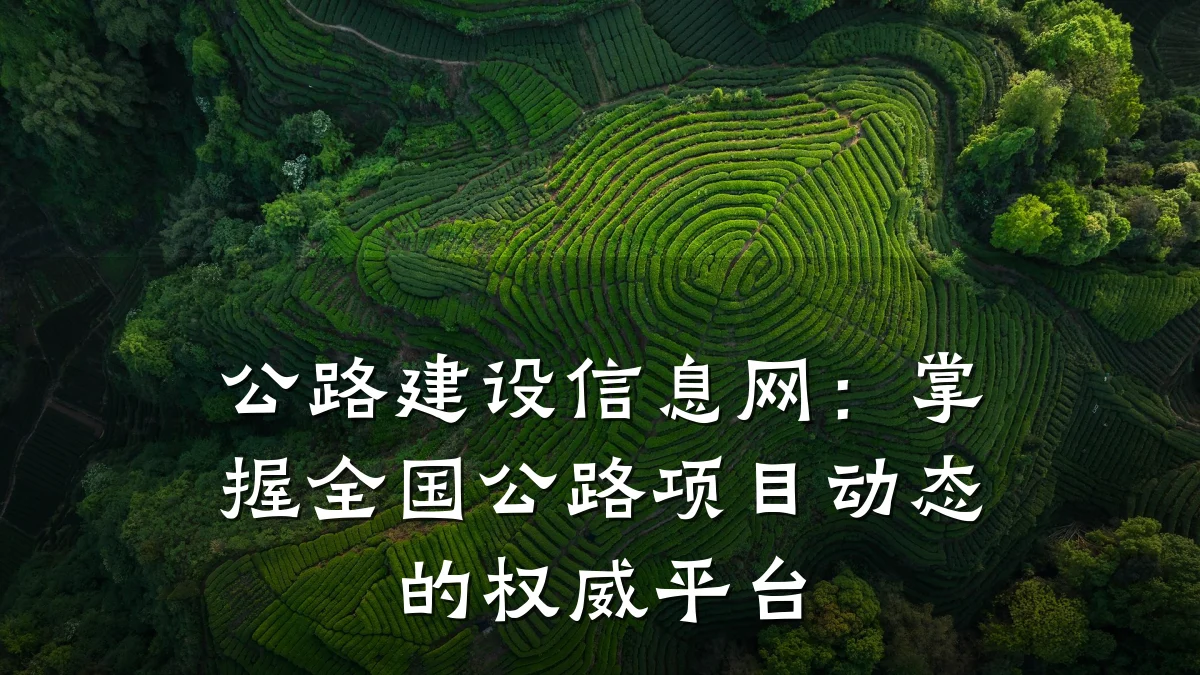 公路建设信息网：掌握全国公路项目动态的权威平台