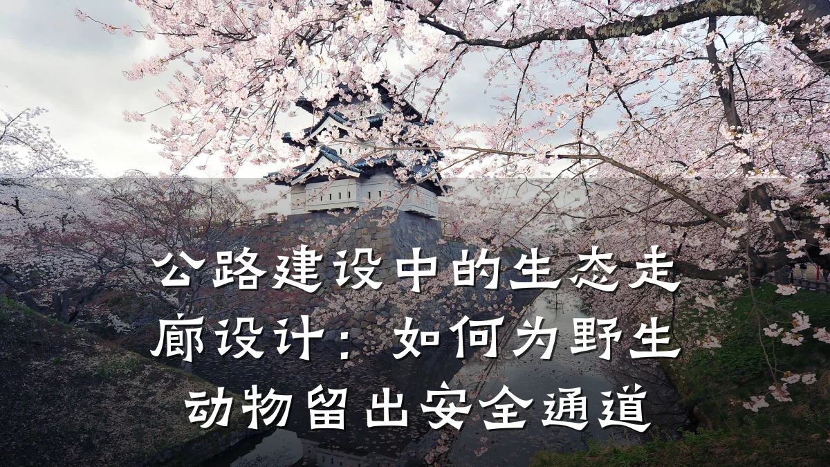 公路建设中的生态走廊设计：如何为野生动物留出安全通道