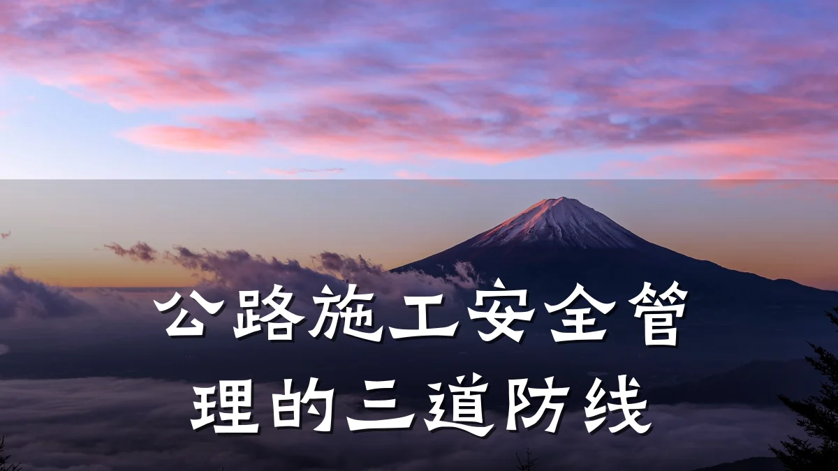 公路施工安全管理的三道防线