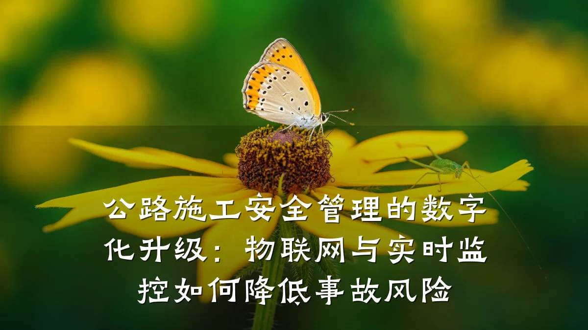 公路施工安全管理的数字化升级:物联网与实时监控如何降低事故风险