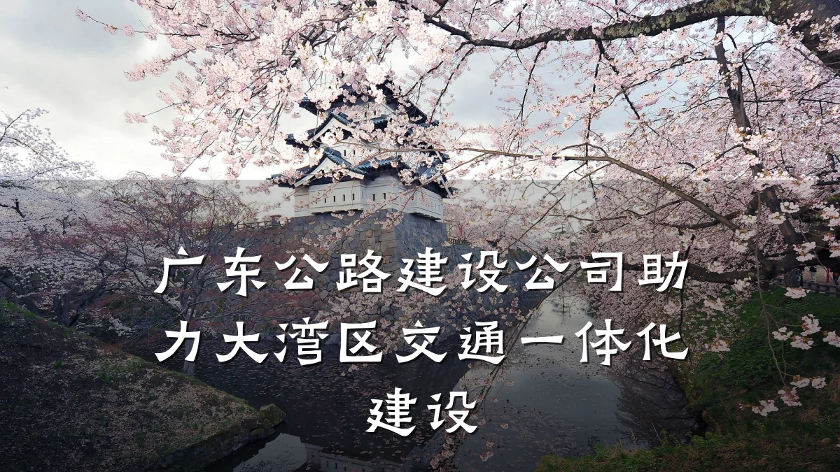 广东公路建设公司助力大湾区交通一体化建设