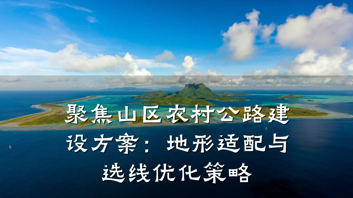 聚焦山区农村公路建设方案:地形适配与选线优化策略