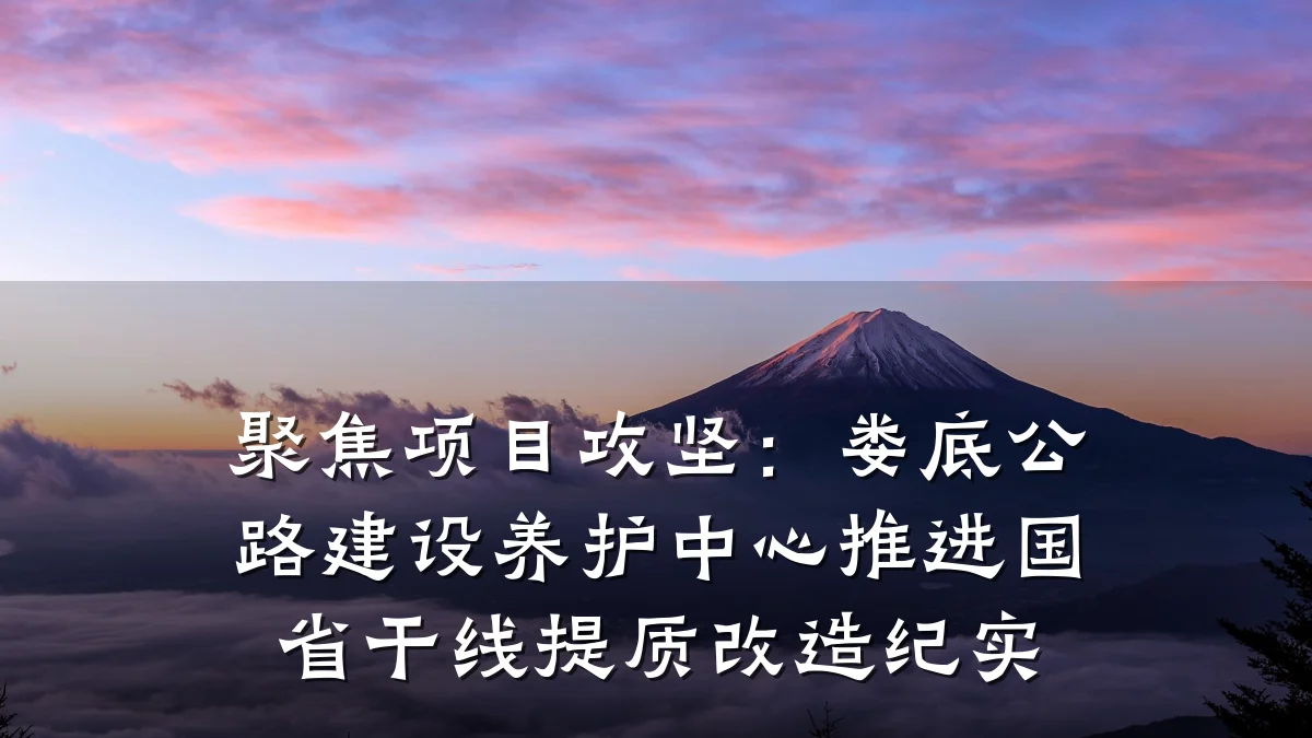 聚焦项目攻坚：娄底公路建设养护中心推进国省干线提质改造纪实
