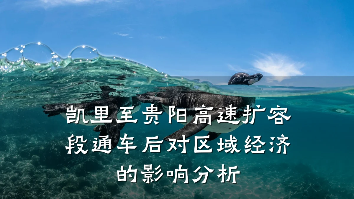 凯里至贵阳高速扩容段通车后对区域经济的影响分析