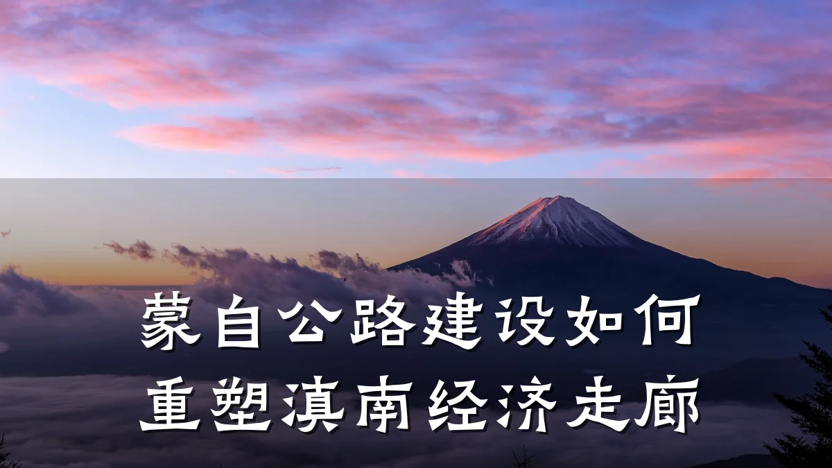 蒙自公路建设如何重塑滇南经济走廊