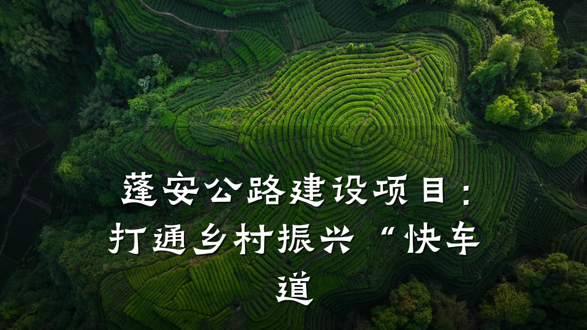 蓬安公路建设项目:打通乡村振兴“快车道