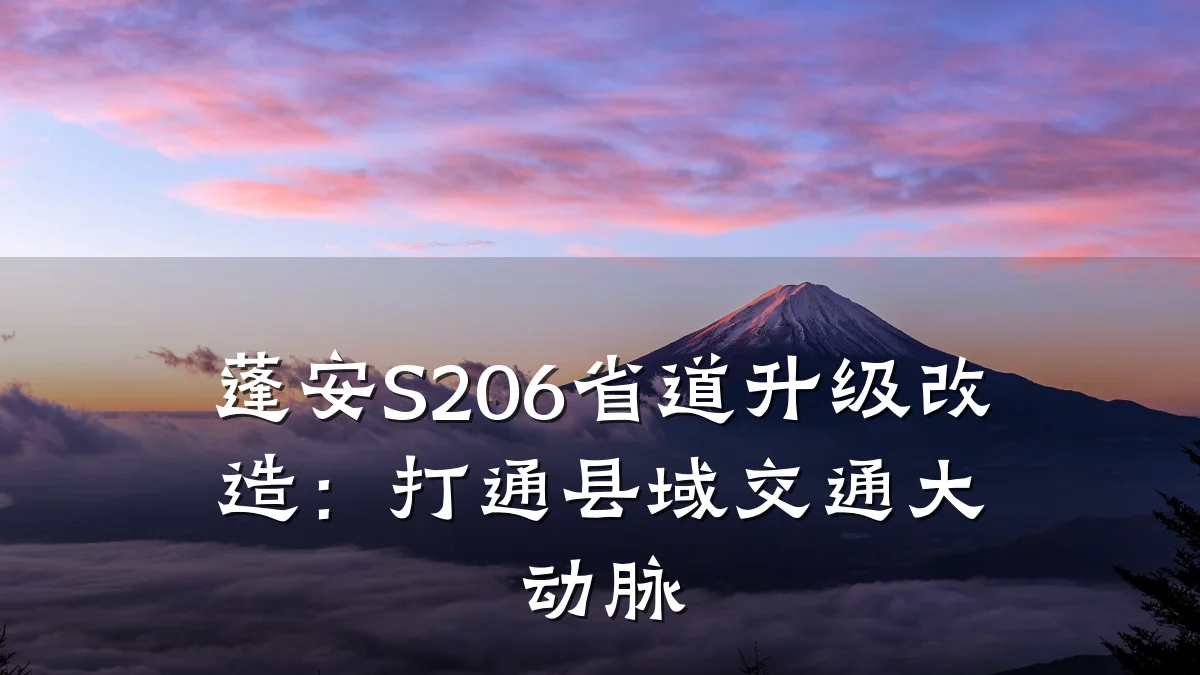 蓬安S206省道升级改造：打通县域交通大动脉