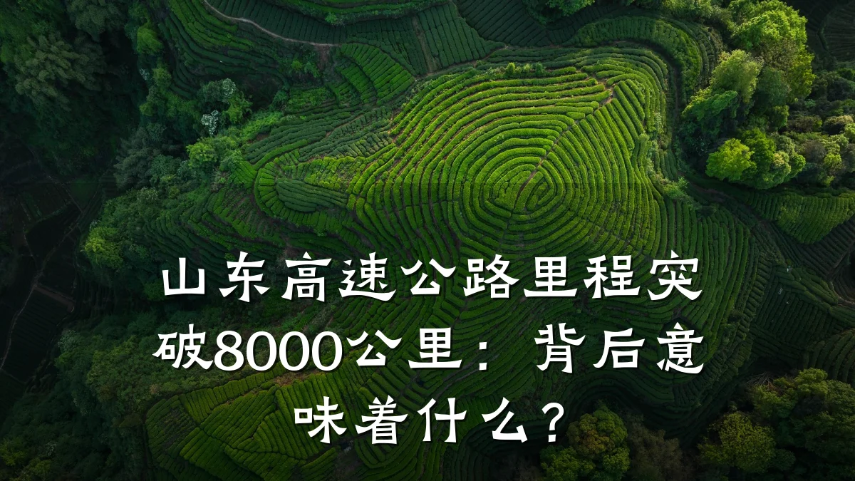 山东高速公路里程突破8000公里:背后意味着什么?
