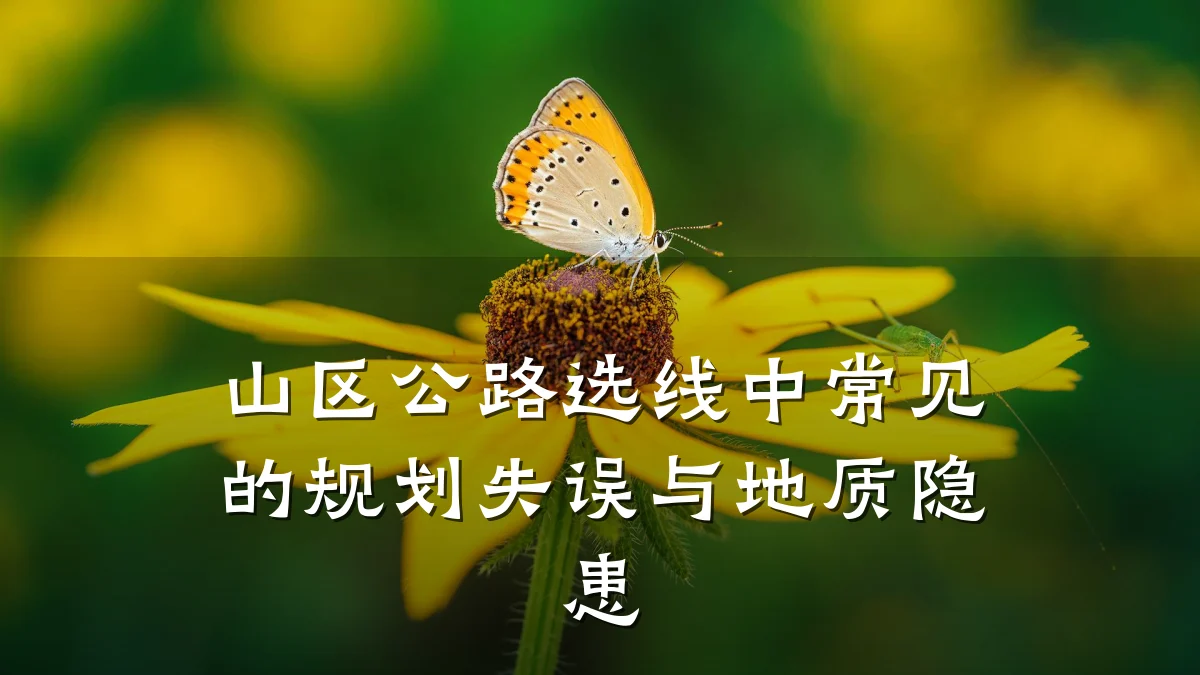 山区公路选线中常见的规划失误与地质隐患
