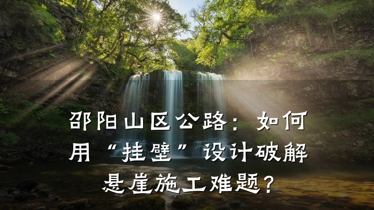 邵阳山区公路:如何用“挂壁”设计破解悬崖施工难题?