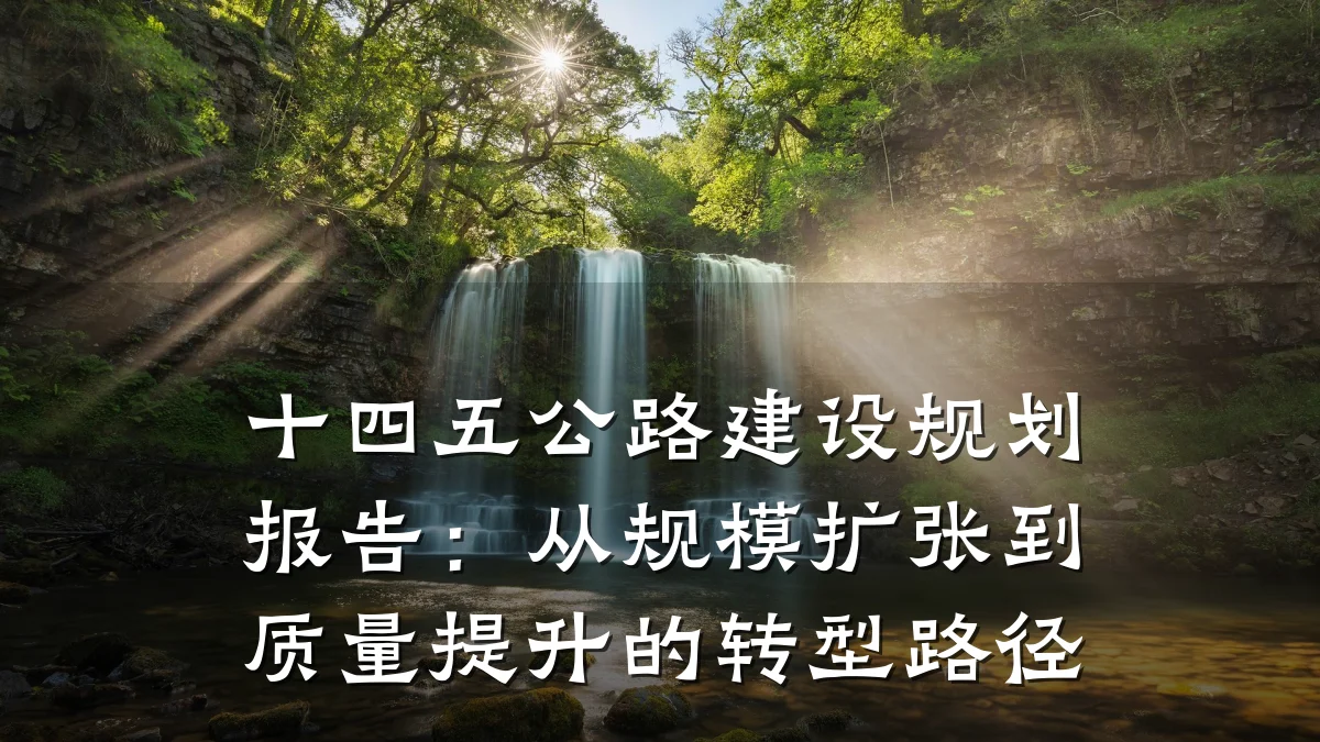 十四五公路建设规划报告：从规模扩张到质量提升的转型路径