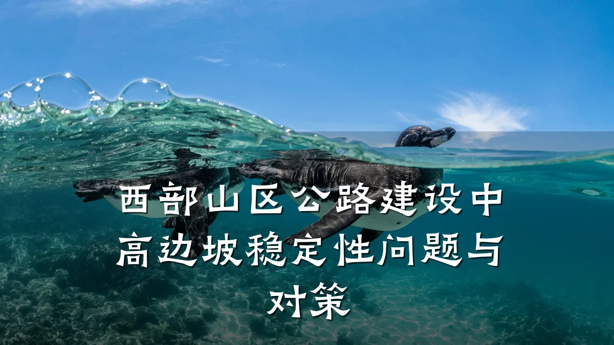 西部山区公路建设中高边坡稳定性问题与对策