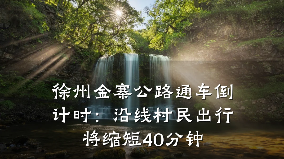 徐州金寨公路通车倒计时：沿线村民出行将缩短40分钟
