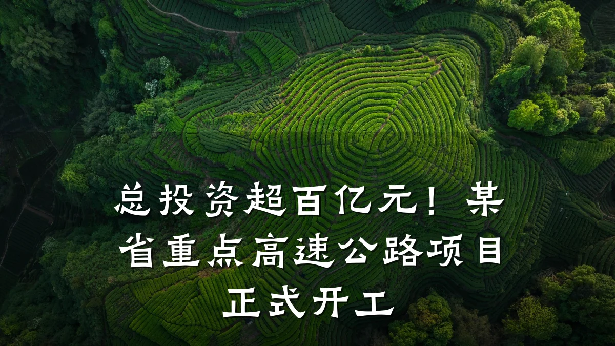 总投资超百亿元!某省重点高速公路项目正式开工