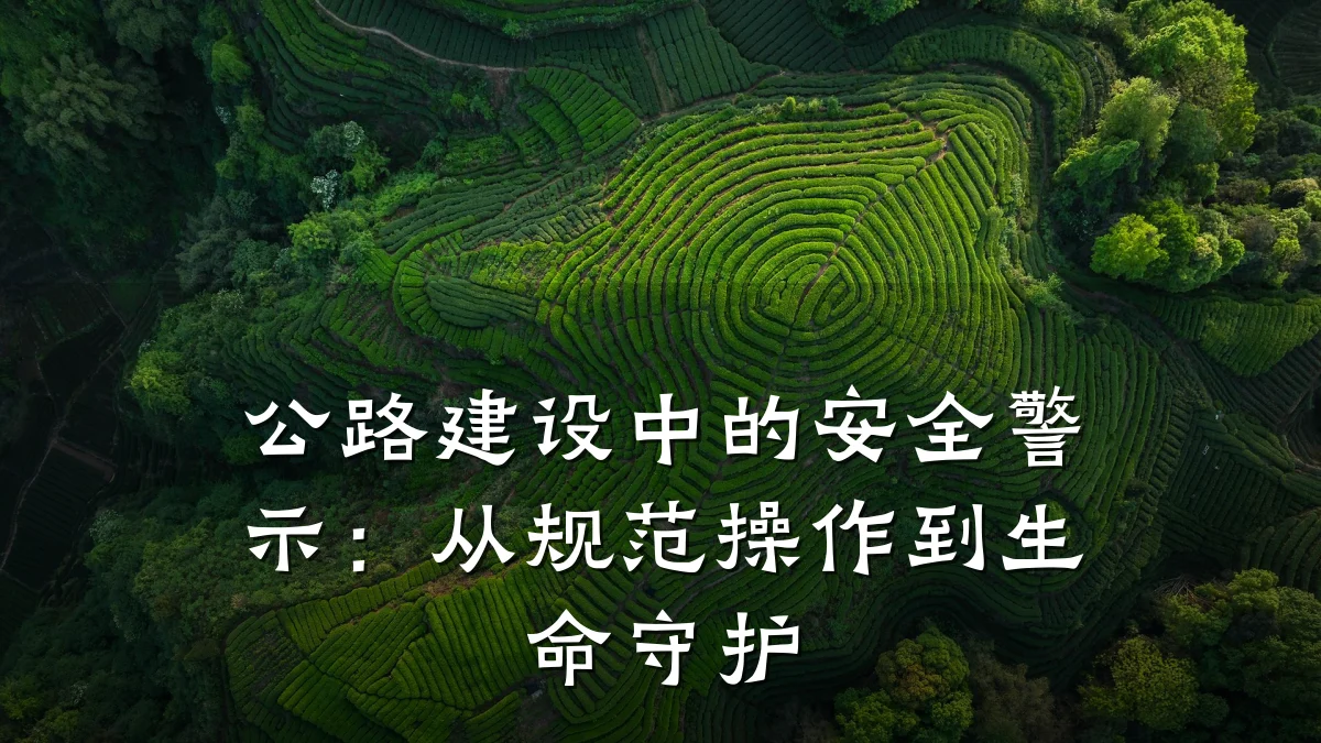 公路建设中的安全警示:从规范操作到生命守护