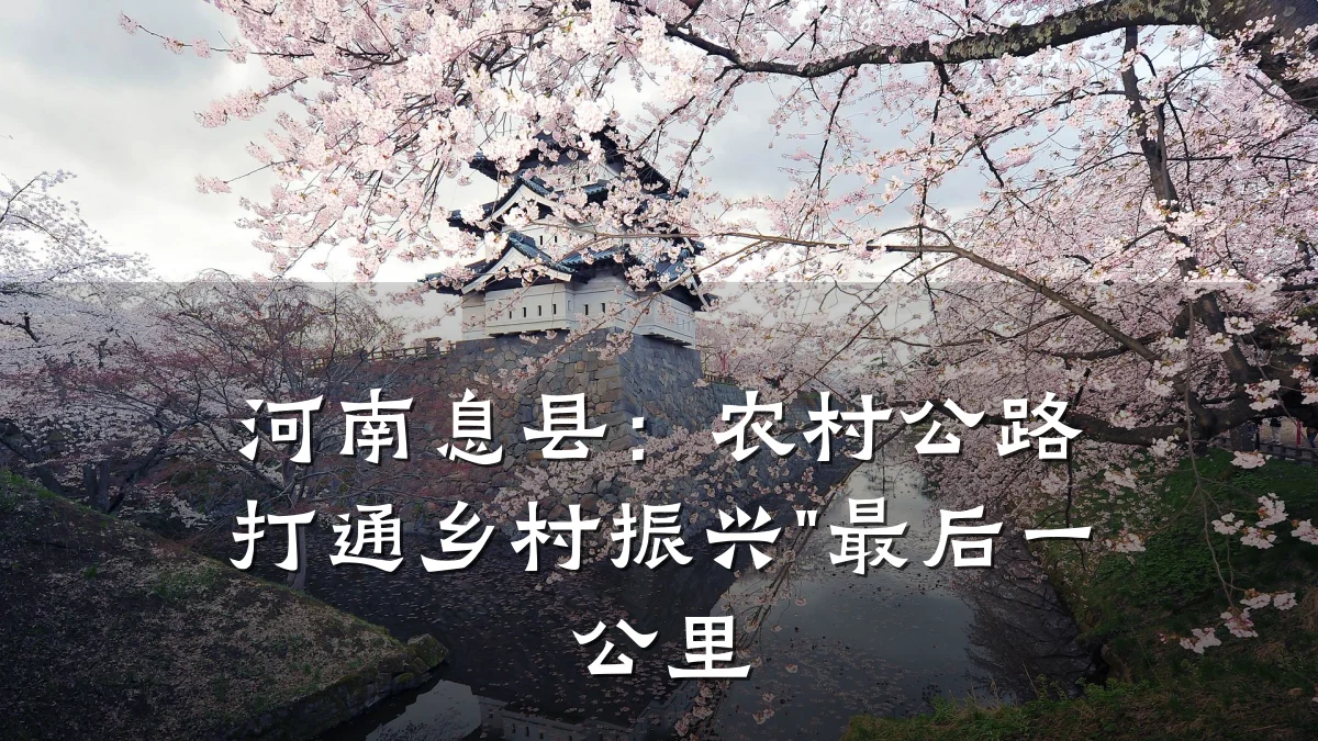 河南息县:农村公路打通乡村振兴"最后一公里
