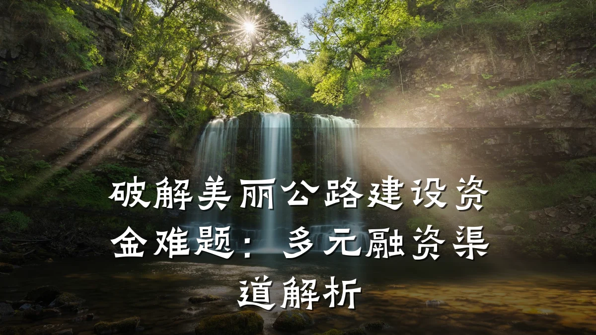 破解美丽公路建设资金难题:多元融资渠道解析