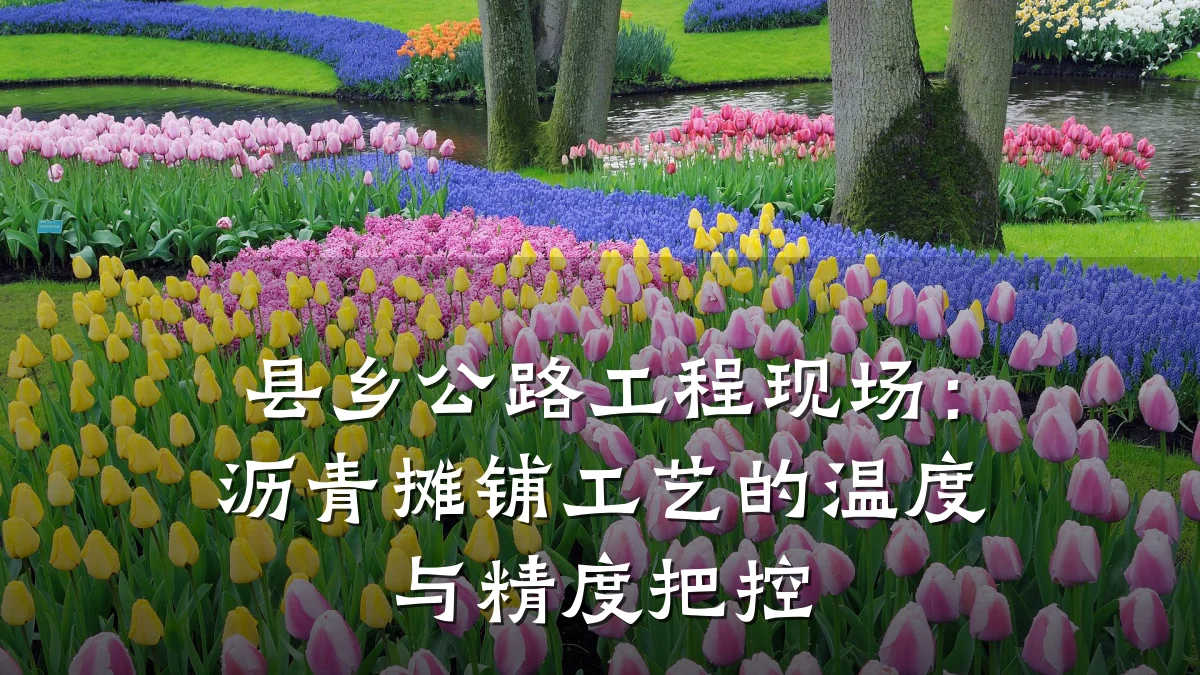 县乡公路工程现场:沥青摊铺工艺的温度与精度把控