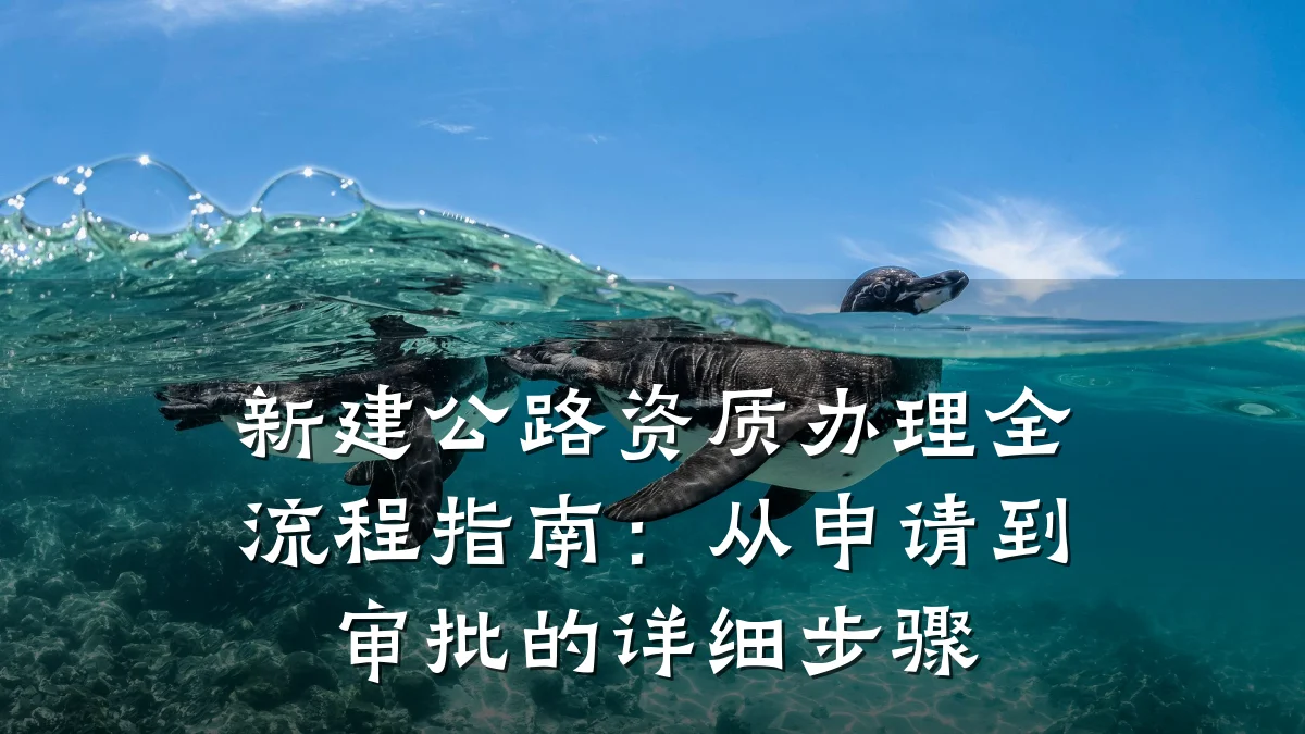 新建公路资质办理全流程指南:从申请到审批的详细步骤