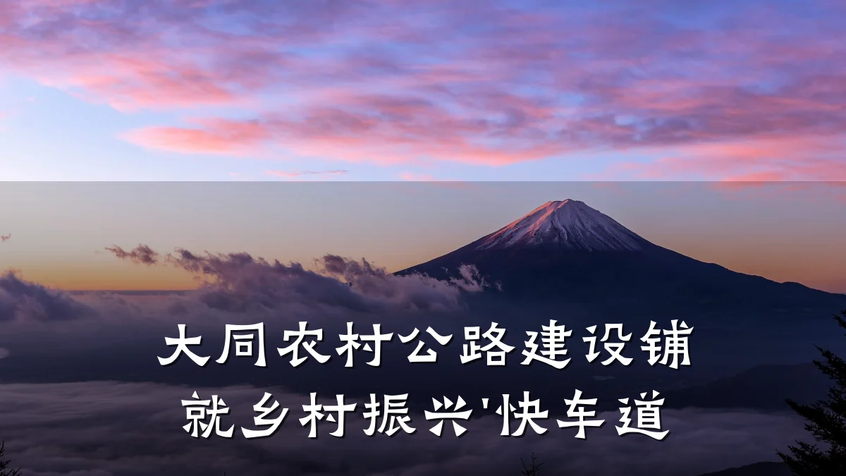 大同农村公路建设铺就乡村振兴'快车道