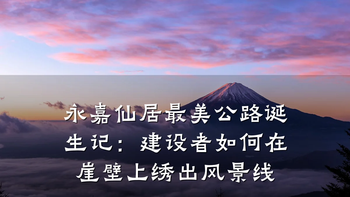 永嘉仙居最美公路诞生记：建设者如何在崖壁上绣出风景线