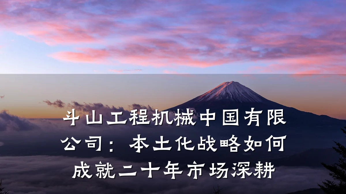 斗山工程机械中国有限公司：本土化战略如何成就二十年市场深耕