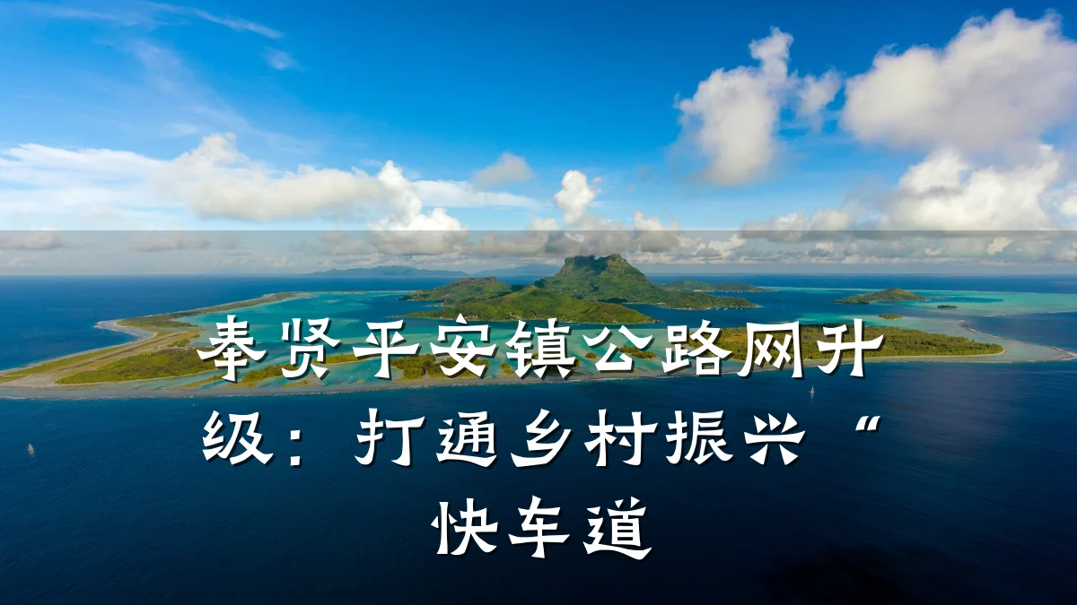 奉贤平安镇公路网升级:打通乡村振兴“快车道