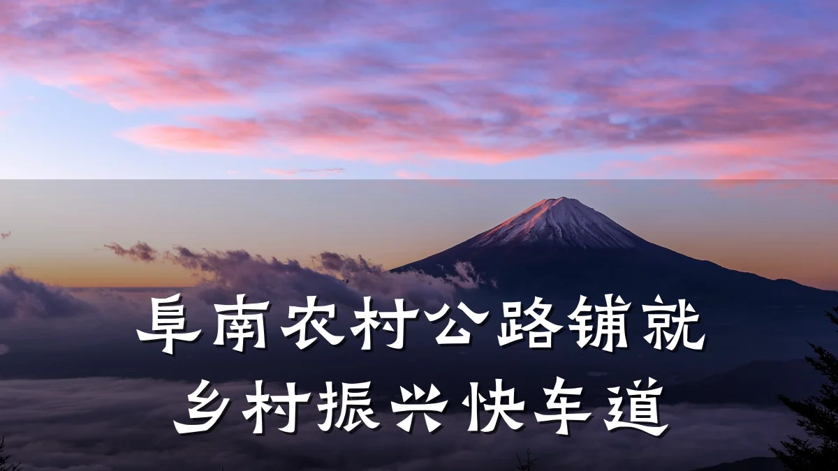 阜南农村公路铺就乡村振兴快车道