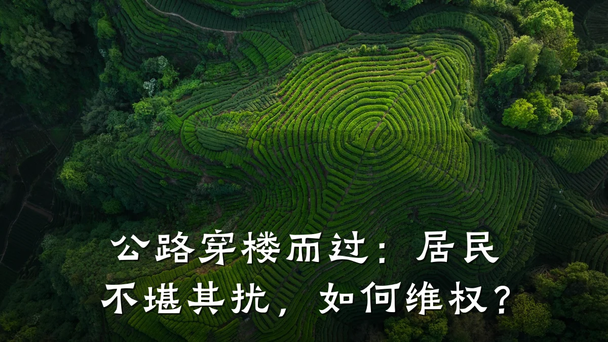 公路穿楼而过:居民不堪其扰,如何维权?