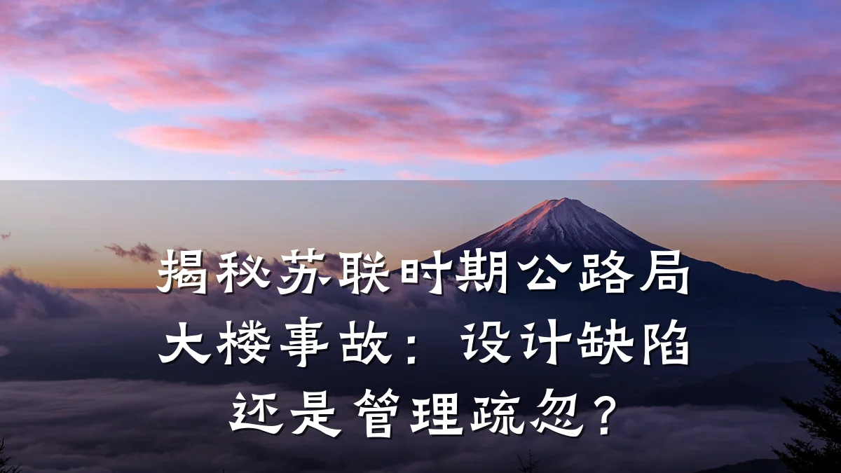 揭秘苏联时期公路局大楼事故：设计缺陷还是管理疏忽？