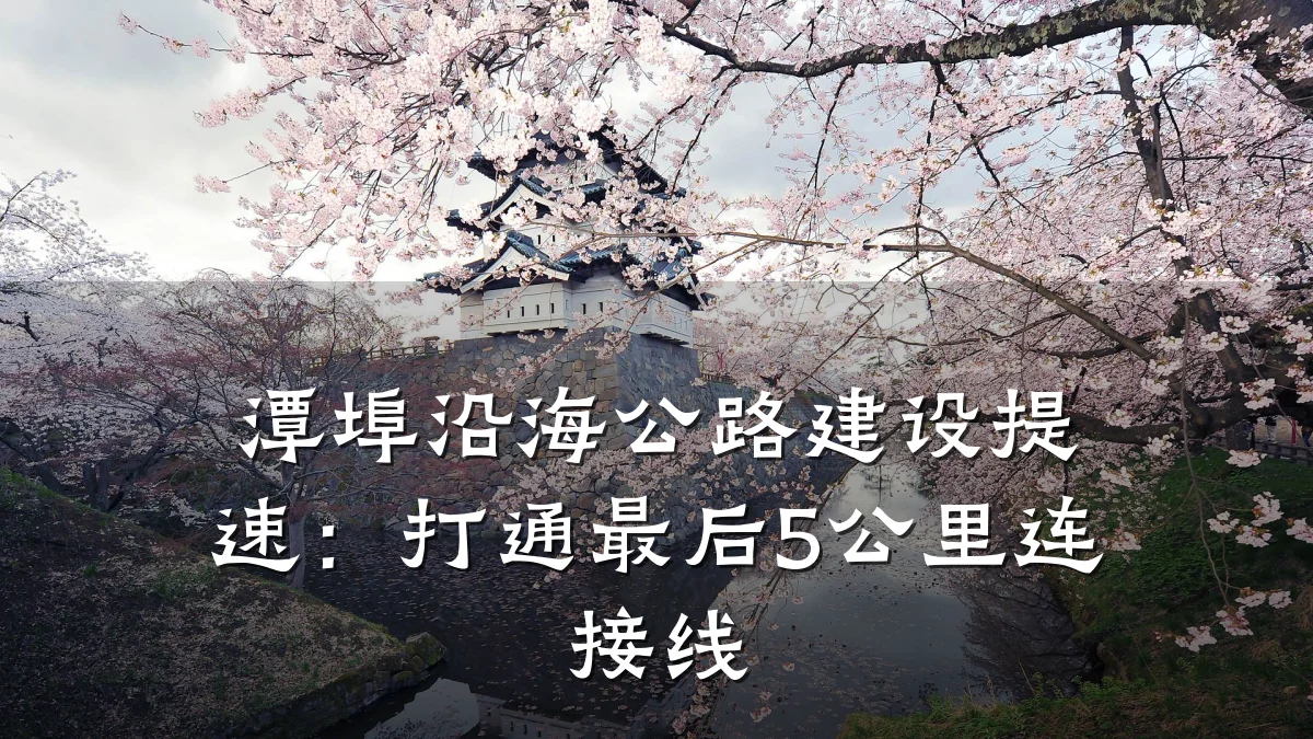 潭埠沿海公路建设提速:打通最后5公里连接线