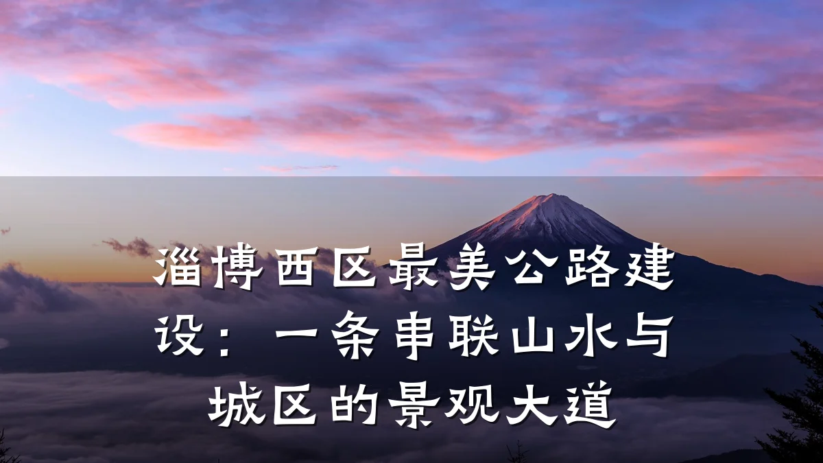 淄博西区最美公路建设:一条串联山水与城区的景观大道