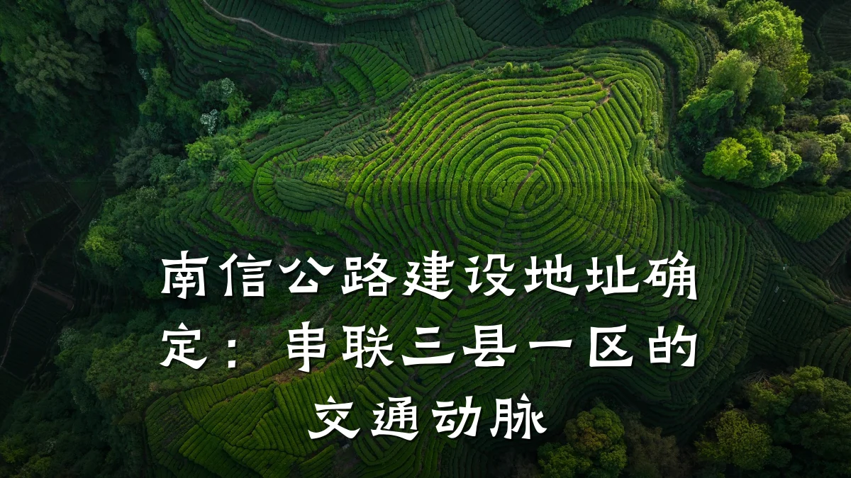 南信公路建设地址确定:串联三县一区的交通动脉
