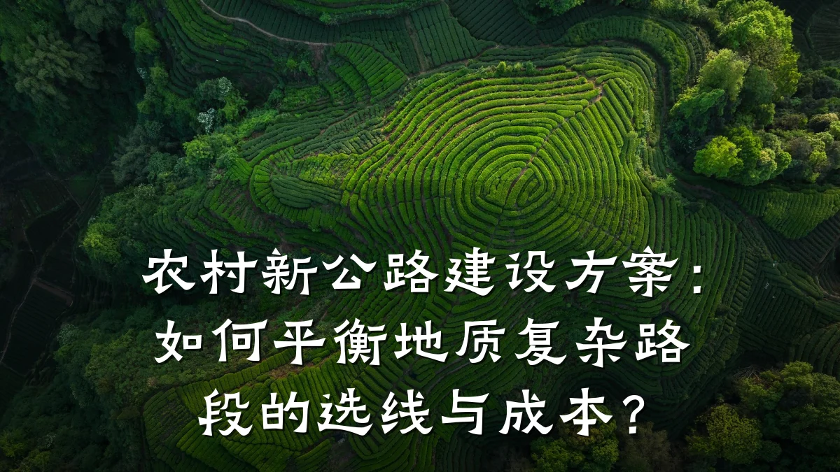 农村新公路建设方案:如何平衡地质复杂路段的选线与成本?