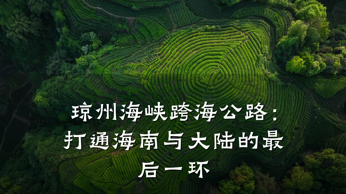 琼州海峡跨海公路:打通海南与大陆的最后一环