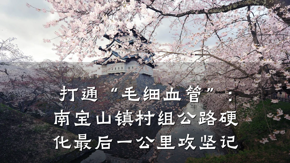 打通“毛细血管”:南宝山镇村组公路硬化最后一公里攻坚记