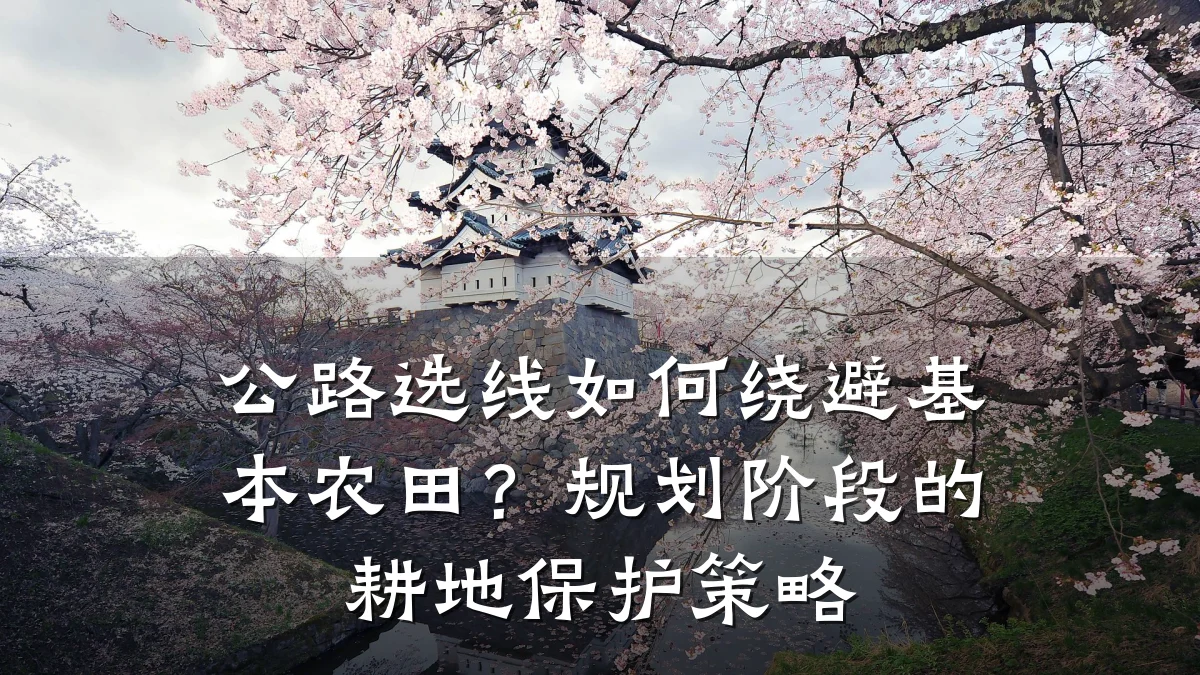 公路选线如何绕避基本农田?规划阶段的耕地保护策略