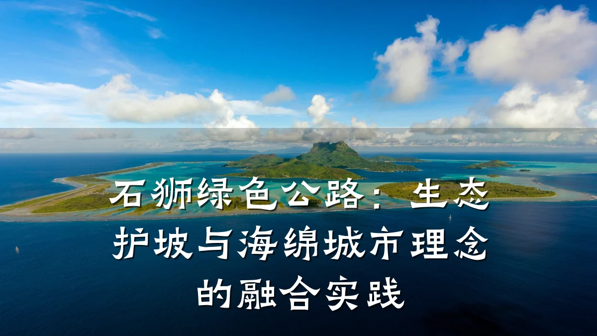 石狮绿色公路:生态护坡与海绵城市理念的融合实践