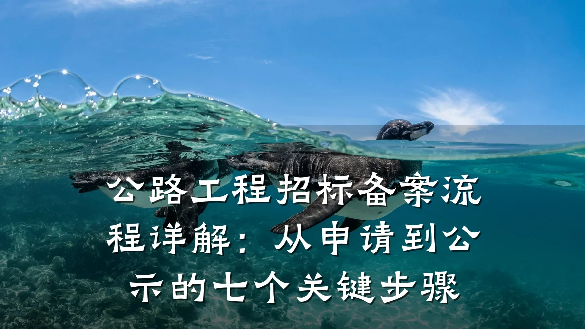 公路工程招标备案流程详解:从申请到公示的七个关键步骤
