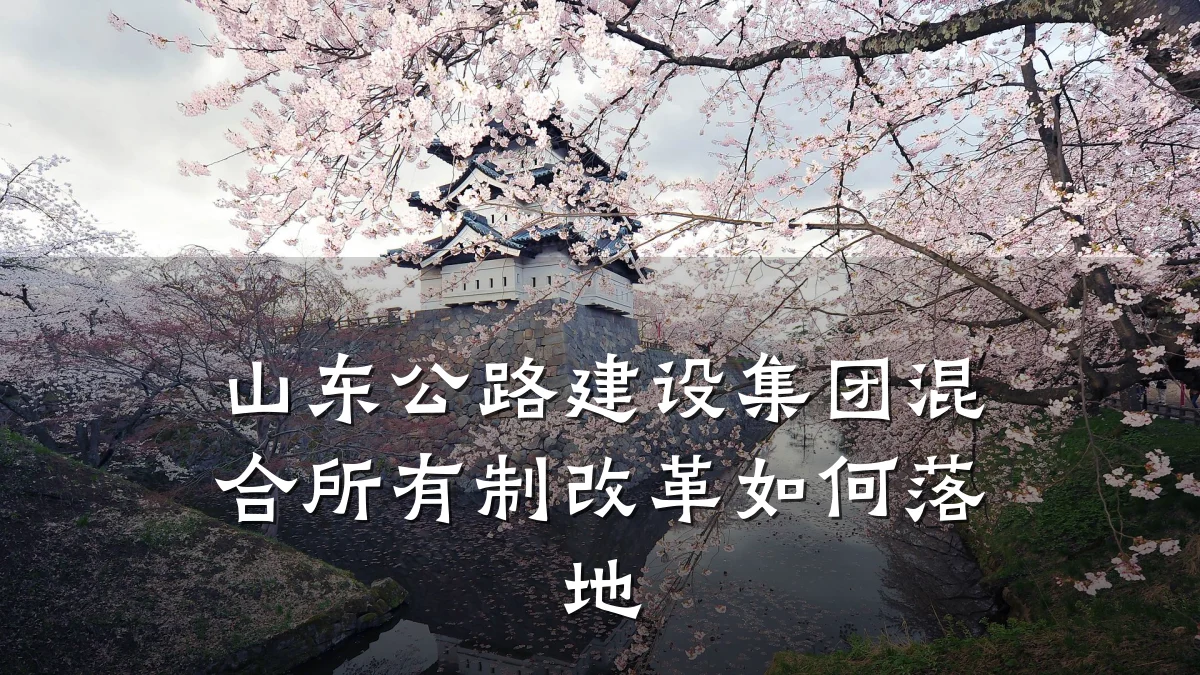 山东公路建设集团混合所有制改革如何落地