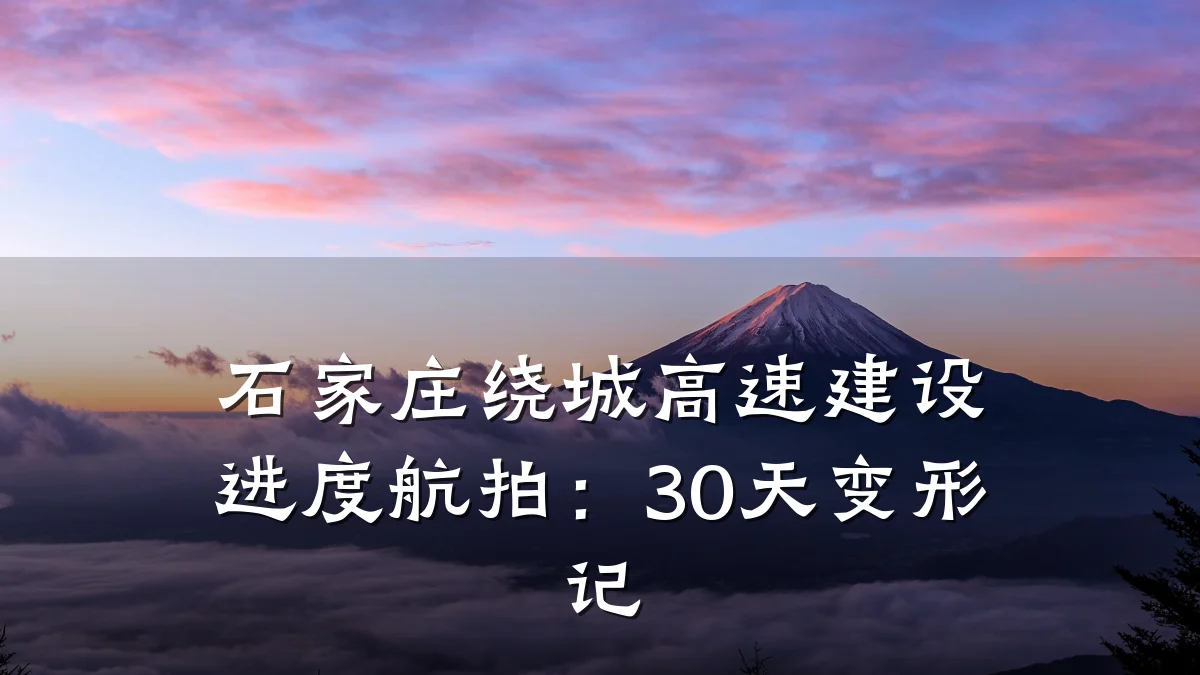 石家庄绕城高速建设进度航拍:30天变形记