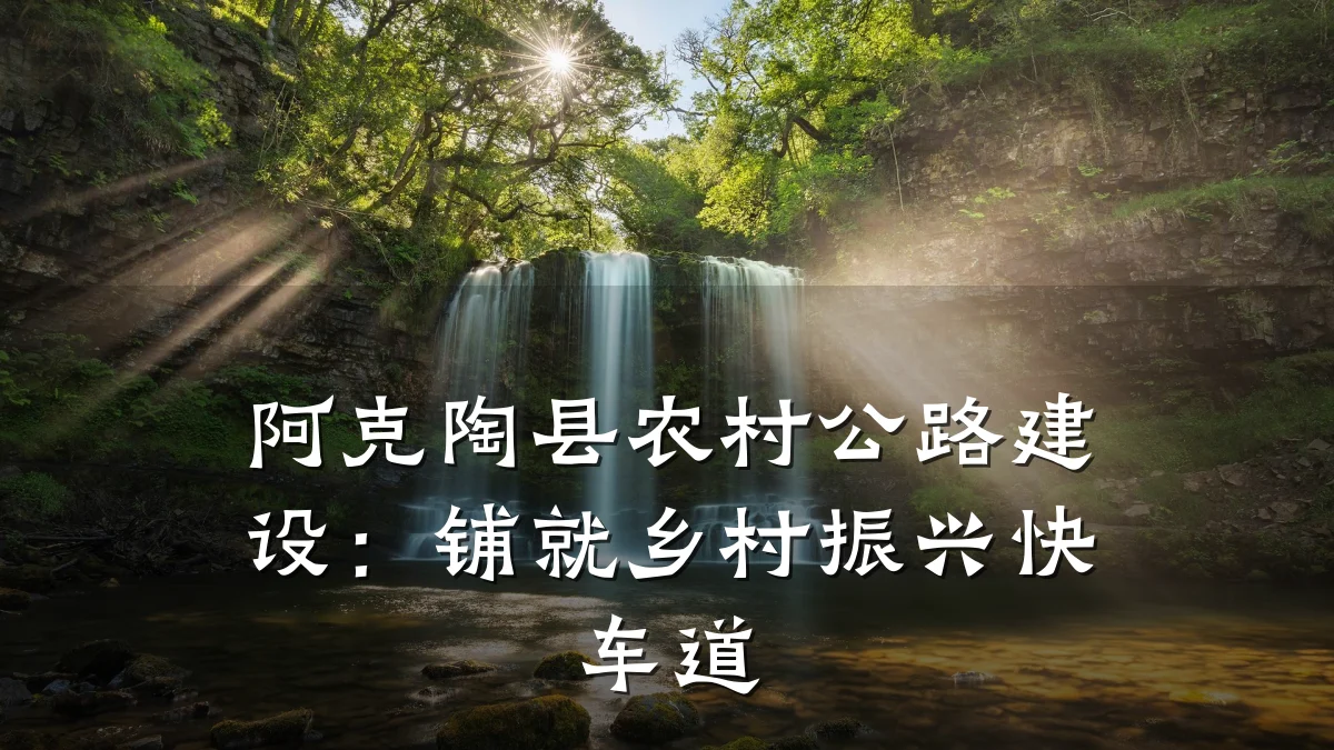阿克陶县农村公路建设:铺就乡村振兴快车道